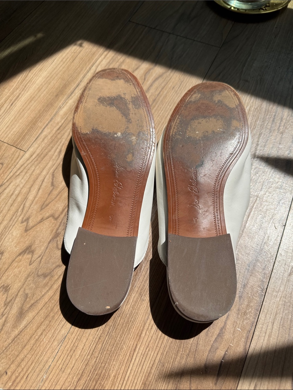 Sam Edelman White Leather Slip-On Horsebit Mules - Picture 3 of 4